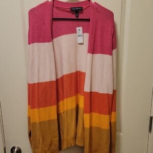 Lane Bryant Women's Colorful Striped Cardigan